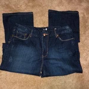 Seven7 bootcut dark colored jeans sz 14